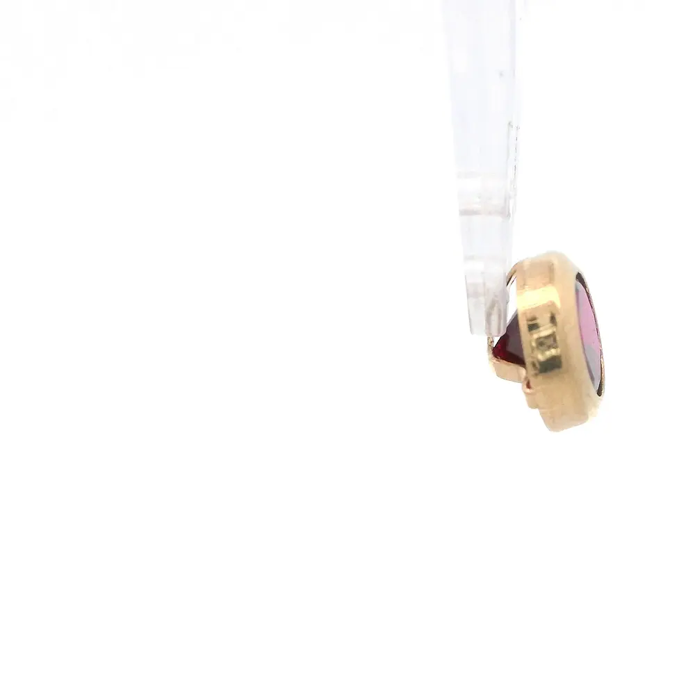 Colgante de Oro Amarillo 18K Punto de Luz con 1P Fucsia