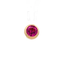 Colgante de Oro Amarillo 18K Punto de Luz con 1P Rosada