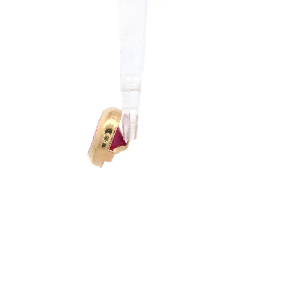 Colgante de Oro Amarillo 18K Punto de Luz con 1P Rosada