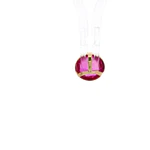 Colgante de Oro Amarillo 18K Punto de Luz con 1P Rosada