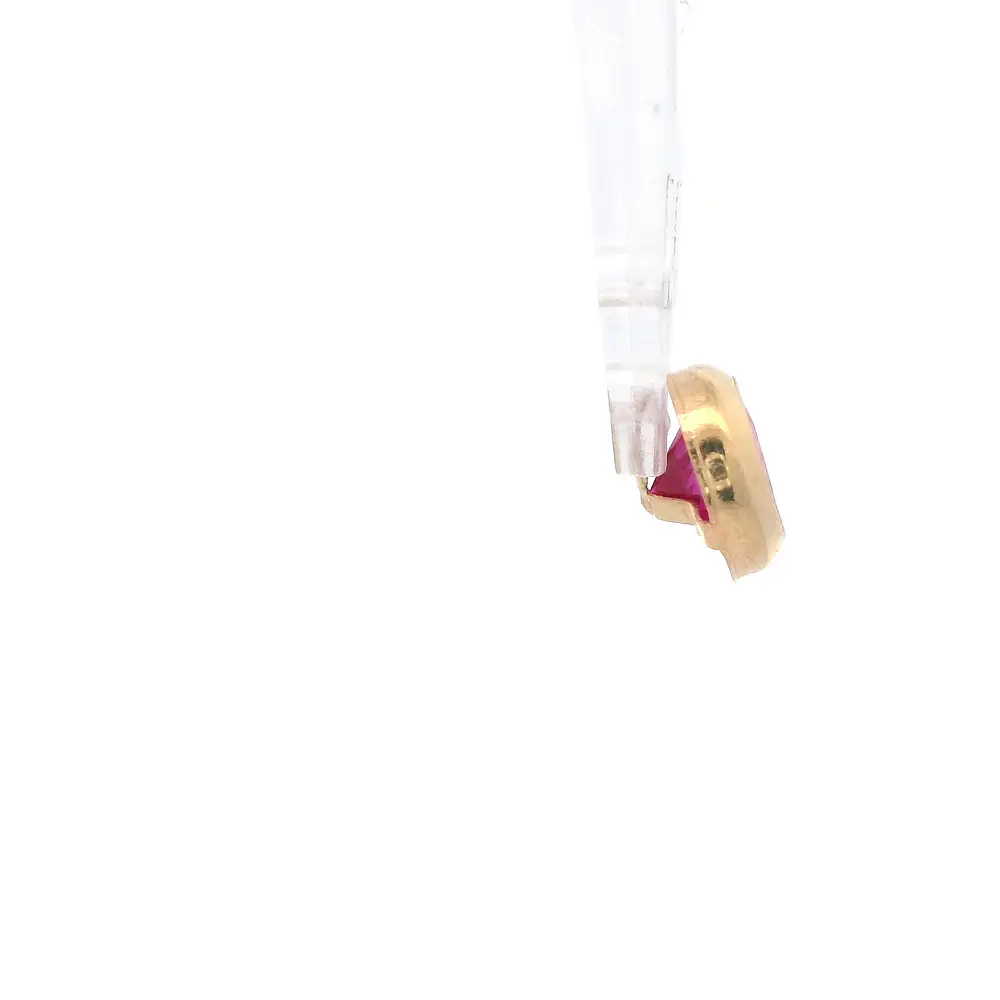 Colgante de Oro Amarillo 18K Punto de Luz con 1P Rosada