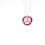 Colgante de Oro Amarillo 18K Punto de Luz con 1P Rosada