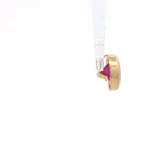 Colgante de Oro Amarillo 18K Punto de Luz con 1P Rosada