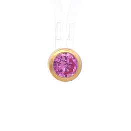 Colgante de Oro Amarillo 18K Punto de Luz con 1P Rosada