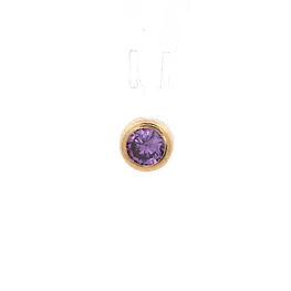 Colgante de Oro Amarillo 18K Punto de Luz con 1P Morada