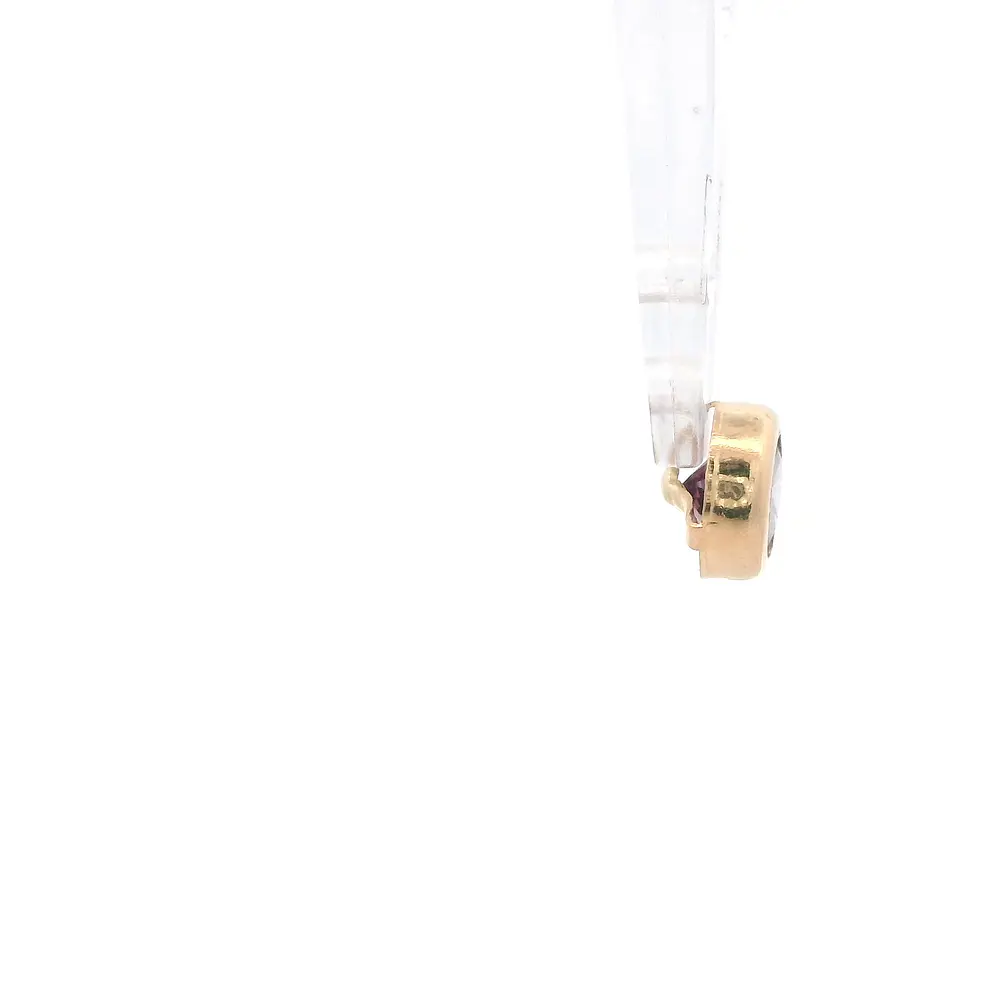 Colgante de Oro Amarillo 18K Punto de Luz con 1P Morada
