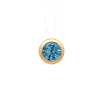 Colgante de Oro Amarillo 18K Punto de Luz con 1P Celeste