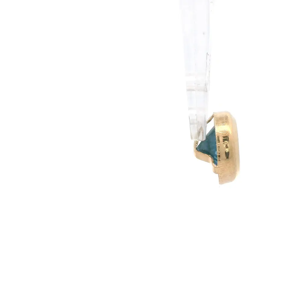Colgante de Oro Amarillo 18K Punto de Luz con 1P Celeste