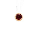 Colgante de Oro Amarillo 18K Punto de Luz con 1P Fucsia