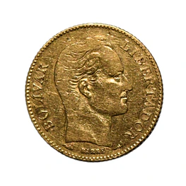 Moneda de Oro 20 Bolívares Venezuela Año 1911