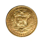 Moneda de Oro 20 Bolívares Venezuela Año 1911