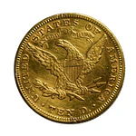 Moneda de Oro 5 Dollars Estados Unidos Año 1881 – Liberty Head Ley 900