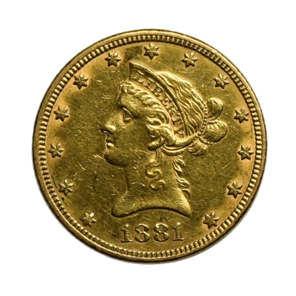 Moneda de Oro 5 Dollars Estados Unidos Año 1881 – Liberty Head Ley 900