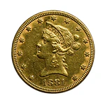 Moneda de Oro 5 Dollars Estados Unidos Año 1881 – Liberty Head Ley 900