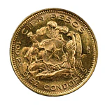 Moneda Nacional de Oro 21.6K Ley 900 100 Pesos Chile Año 1957