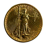 Moneda de Oro 21.6K Ley 900 Double Eagle Saint-Gaudens Estados Unidos 20 Dollars Año 1914