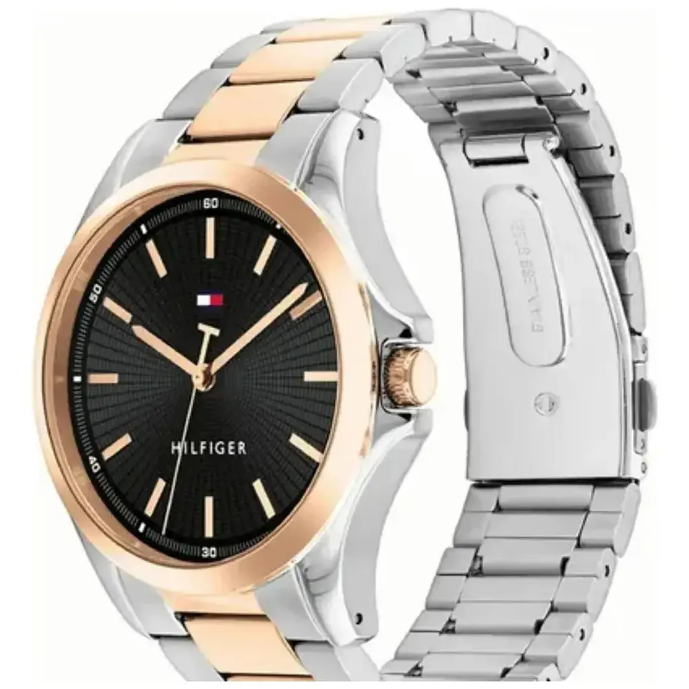 Reloj Tommy Hilfiger Código 1792191 para Hombre – Acero Inoxidable Bicolor con Esfera Negra