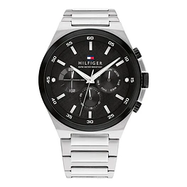 Reloj Tommy Hilfiger Dexter Código 1792087 para Hombre – Acero Inoxidable Plateado con Esfera Negra