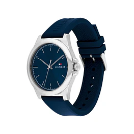 Reloj Tommy Hilfiger Norris Código 1710616 para Hombre – Silicona Azul y Caja de Acero Inoxidable
