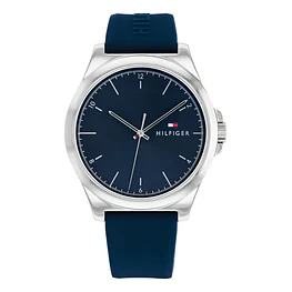 Reloj Tommy Hilfiger Norris Código 1710616 para Hombre – Silicona Azul y Caja de Acero Inoxidable