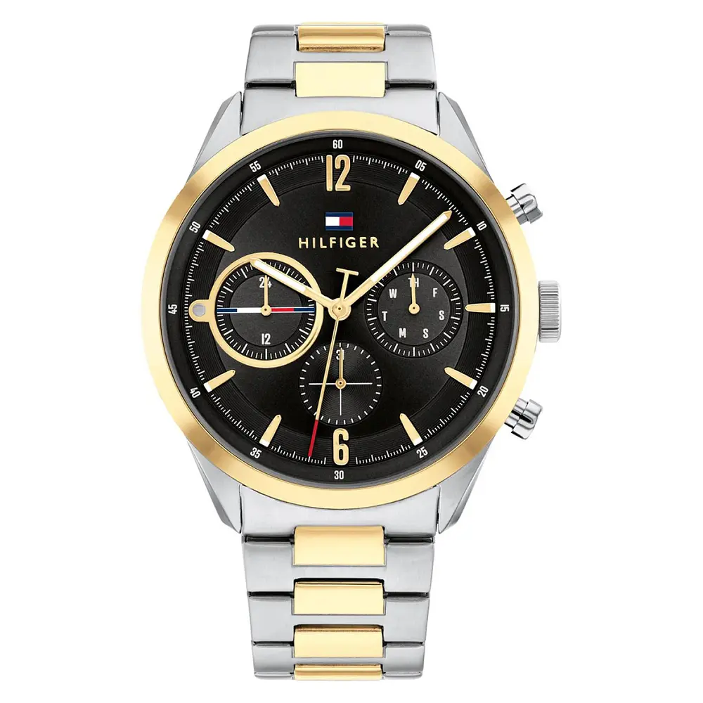 Reloj Tommy Hilfiger Matthew Código 1791944 para Hombre – Acero Inoxidable Bicolor con Esfera Negra