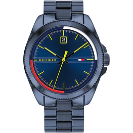 Reloj Tommy Hilfiger Riley Código 1791689 para Hombre – Acero Inoxidable Azul con Esfera Azul