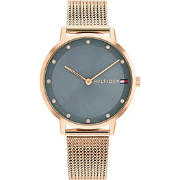 Reloj Tommy Hilfiger Pippa Código 1782669 para Mujer – Acero Inoxidable Oro Rosa con Esfera Azul