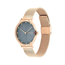 Reloj Tommy Hilfiger Pippa Código 1782669 para Mujer – Acero Inoxidable Oro Rosa con Esfera Azul