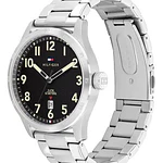 Reloj Tommy Hilfiger Forrest Código 1710594 para Hombre – Acero Inoxidable Plateado con Esfera Negra
