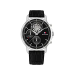 Reloj Tommy Hilfiger Stewart Código 1710605 para Hombre – Correa de Cuero Negro y Caja de Acero Inoxidable