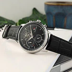 Reloj Tommy Hilfiger Stewart Código 1710605 para Hombre – Correa de Cuero Negro y Caja de Acero Inoxidable
