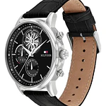 Reloj Tommy Hilfiger Stewart Código 1710605 para Hombre – Correa de Cuero Negro y Caja de Acero Inoxidable