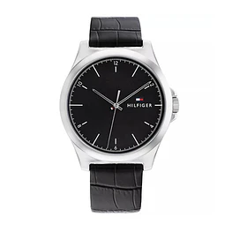 Reloj Tommy Hilfiger Norris Código 1710550 para Hombre – Correa de Cuero Negro y Esfera Negra