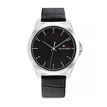 Reloj Tommy Hilfiger Norris Código 1710550 para Hombre – Correa de Cuero Negro y Esfera Negra