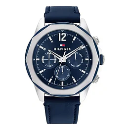 Reloj Tommy Hilfiger Lars Código 1792063 para Hombre – Correa de Cuero Azul y Esfera Azul