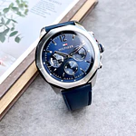 Reloj Tommy Hilfiger Lars Código 1792063 para Hombre – Correa de Cuero Azul y Esfera Azul