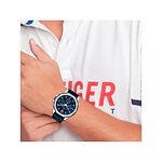 Reloj Tommy Hilfiger Lars Código 1792063 para Hombre – Correa de Cuero Azul y Esfera Azul