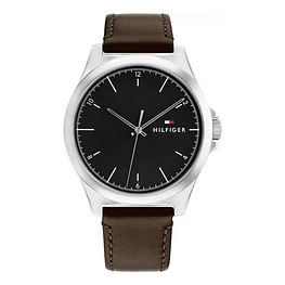 Reloj Tommy Hilfiger Norris Código 1710601 para Hombre – Correa de Cuero Marrón y Esfera Negra
