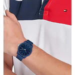 Reloj Tommy Hilfiger Troy Código 1710543 para Hombre – Correa de Cuero Azul y Esfera Azul