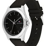 Reloj Tommy Hilfiger Norris Código 1710617 para Hombre – Correa de Silicona Negra y Caja de Acero Inoxidable