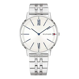 Reloj Tommy Hilfiger Cooper Código 1791511 para Hombre – Acero Plateado con Esfera Blanca