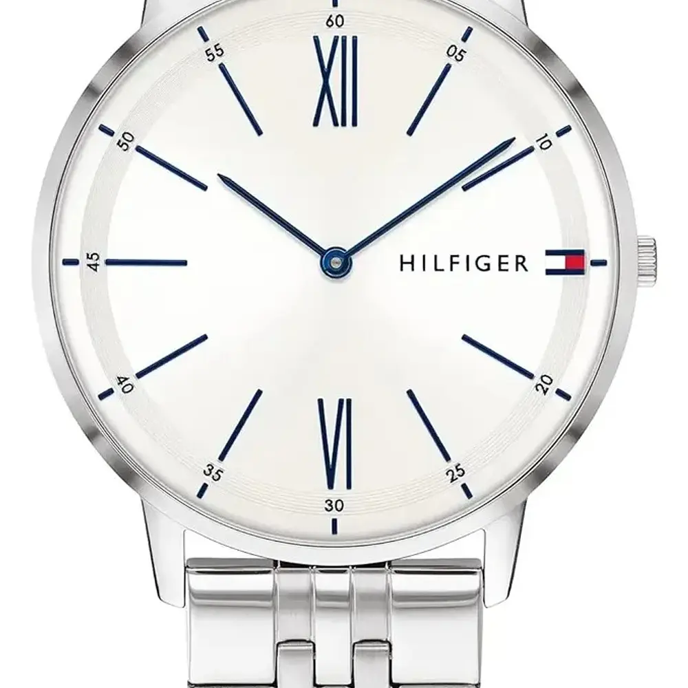 Reloj Tommy Hilfiger Cooper Código 1791511 para Hombre – Acero Plateado con Esfera Blanca
