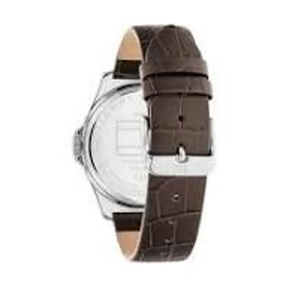 Reloj Tommy Hilfiger Norris Código 1710549 para Hombre – Correa de Cuero Café y Esfera Azul