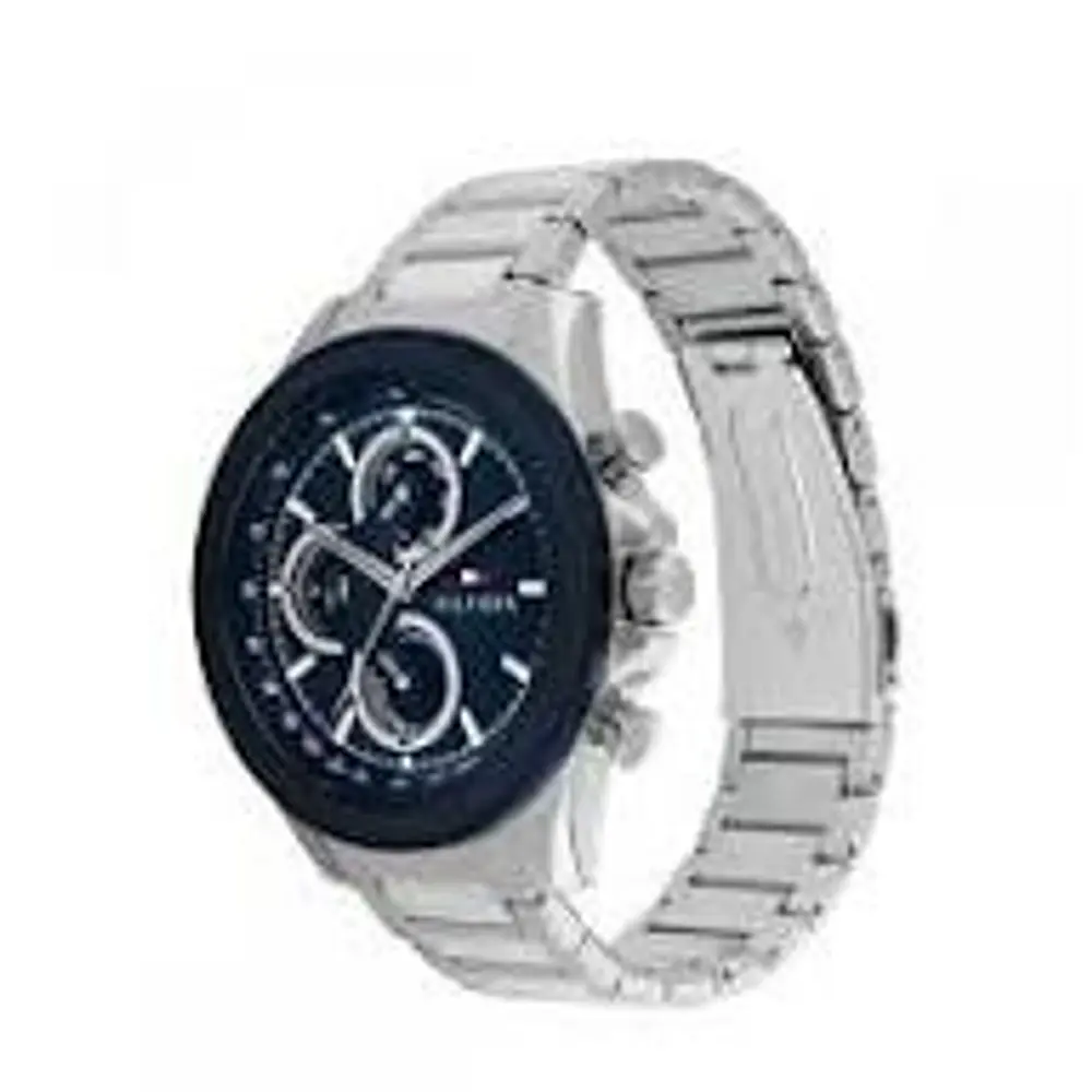 Reloj Tommy Hilfiger Clark Código 1792080 para Hombre – Acero Inoxidable Plateado con Esfera Azul