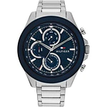 Reloj Tommy Hilfiger Clark Código 1792080 para Hombre – Acero Inoxidable Plateado con Esfera Azul