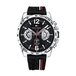 Reloj Tommy Hilfiger Decker Código 1791473 para Hombre – Correa de Silicona Negra y Esfera Negra