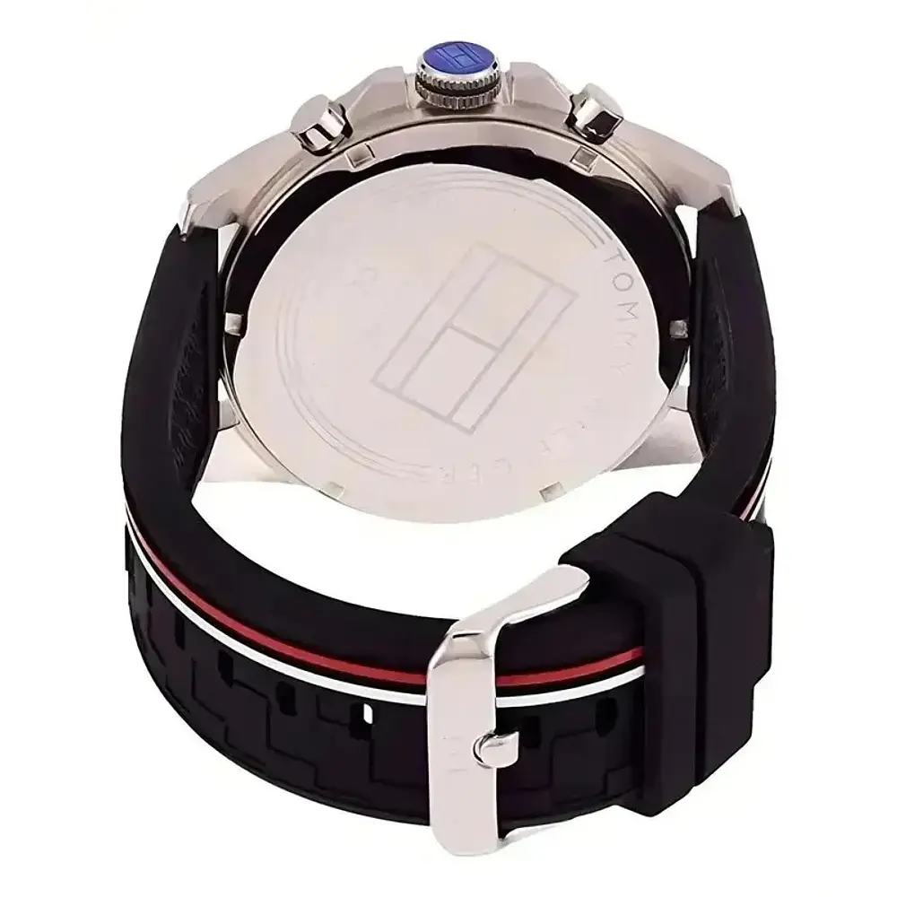 Reloj Tommy Hilfiger Decker Código 1791473 para Hombre – Correa de Silicona Negra y Esfera Negra