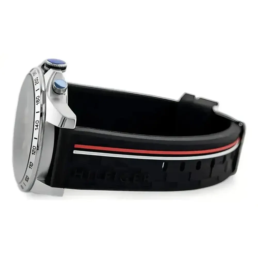 Reloj Tommy Hilfiger Decker Código 1791473 para Hombre – Correa de Silicona Negra y Esfera Negra