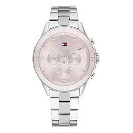 Reloj Tommy Hilfiger Mellie Código 1782706 para Mujer – Acero Inoxidable Plateado con Esfera Rosada