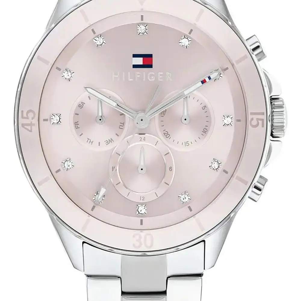 Reloj Tommy Hilfiger Mellie Código 1782706 para Mujer – Acero Inoxidable Plateado con Esfera Rosada